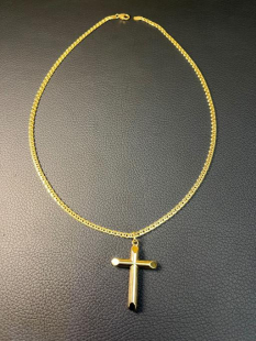 Златен Ланец кръст синджир krast ланче 14 к 585 gold zlato  lanec lance