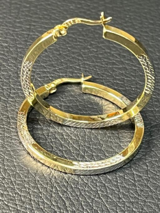 Златни обеци Халки ЧИСТО НОВИ 14 карата 585 zlatni obeci zlaten gold 