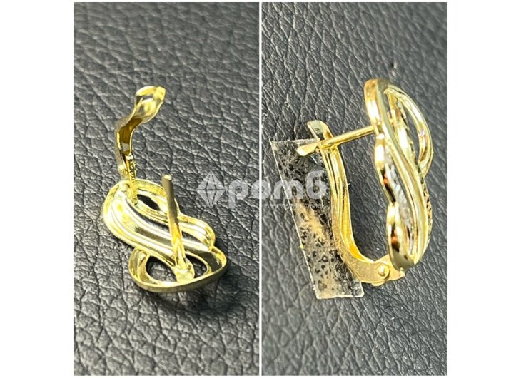 Златни обеци ЧИСТО НОВИ 14 карата 585 zlatni obeci zlaten gold ЦЕНАТА Е КРАЙНА И НЕ ПОДЛЕЖИ НА ОБСЪЖДАНЕ Заложна къща доверие ке 4