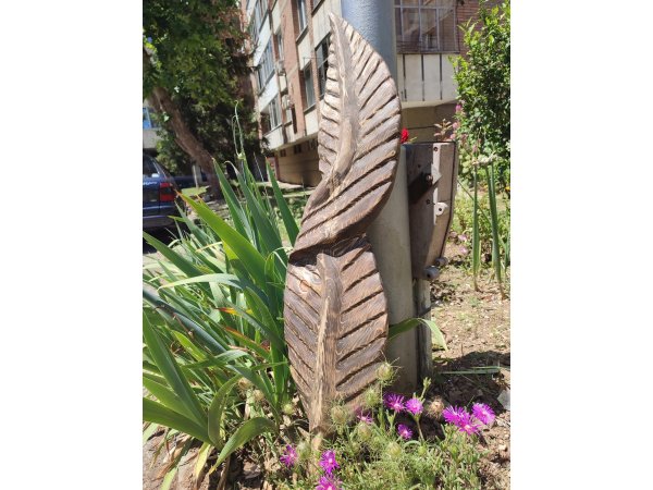 Ръчна Изработка на Дърворезба Арт Листо за Стена 2