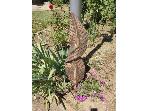 Ръчна Изработка на Дърворезба Арт Листо за Стена 1