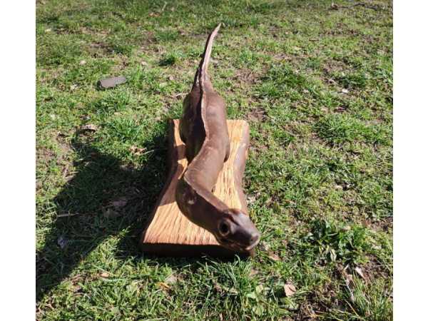 Дърворезба на Динозавър Бронтозавър от Див Орех Дървени Изделия Декорация за дома и Градината 4